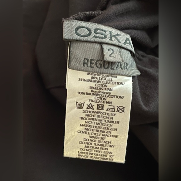 Oska Womens Lantern Skirt Sz 2 US 8-10 Black Fold Over Waist Midi Lagenlook - Picture 7 of 8